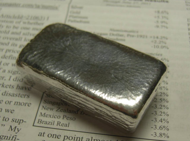 SILVER 10 TROY OZ LOAF STYLE INGOT 999 FINE MADE IN USA  